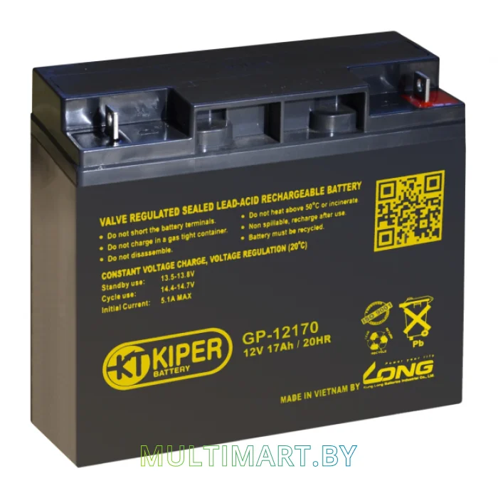 Аккумулятор для ИБП Kiper GP-12170 (12В/17 А·ч)